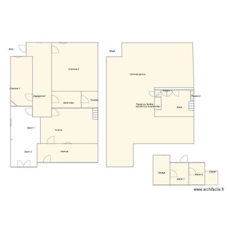 Croquis SEAUX2. Plan de 16 pièces et 238 m2