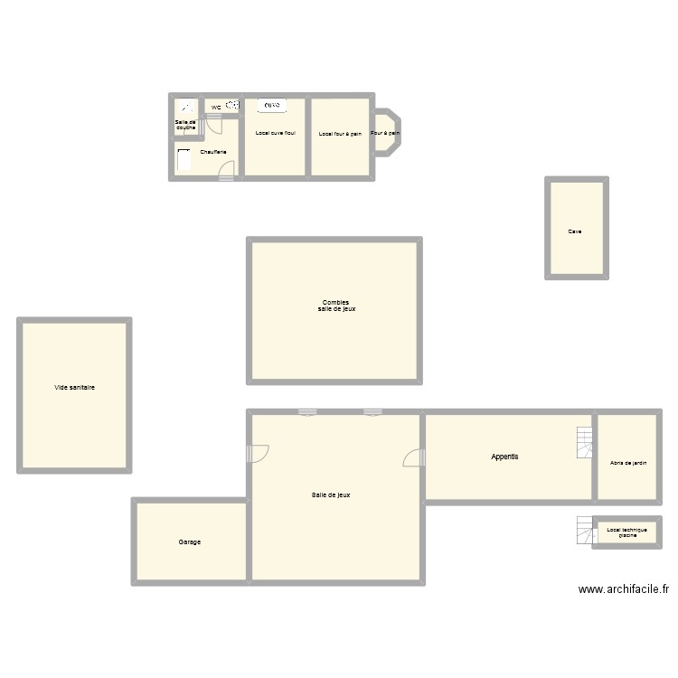 KAZY TANI DEPENDANCES. Plan de 14 pièces et 316 m2