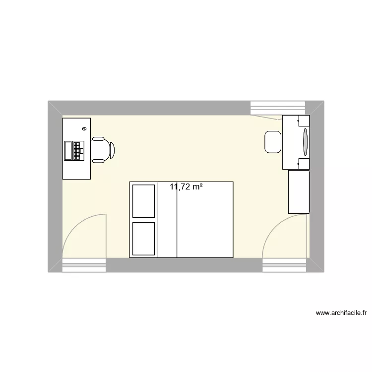 chambre crevette. Plan de chambre crevette. Plan de