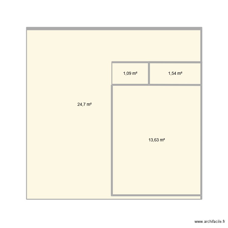 Cabanon Oleron. Plan de 4 pièces et 41 m2