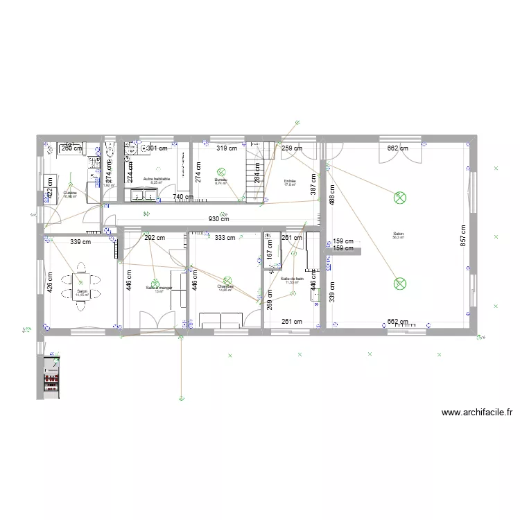 Maison Beauchamp am&eacute;nagement bureaux. Plan de 