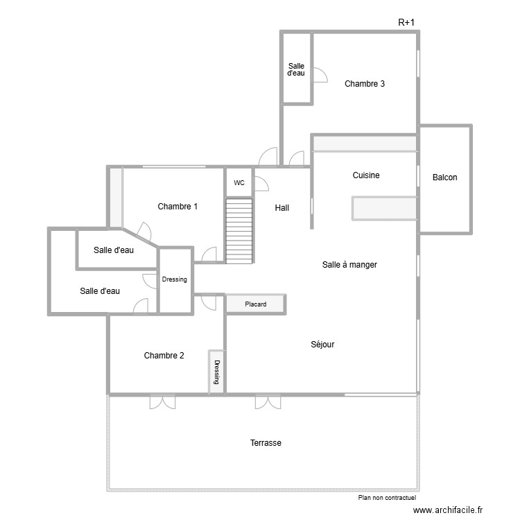 pequignot2. Plan de 16 pièces et 377 m2