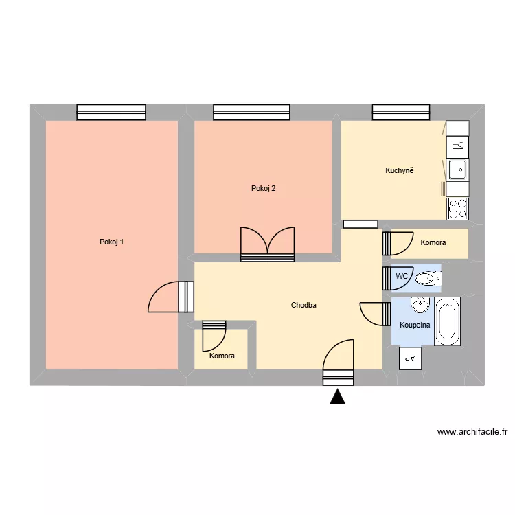 Čkalovova 860, byt 18. Plan de 16 et 188 m² Čkalovova 860, byt 18. Plan de 16 et 188 m²