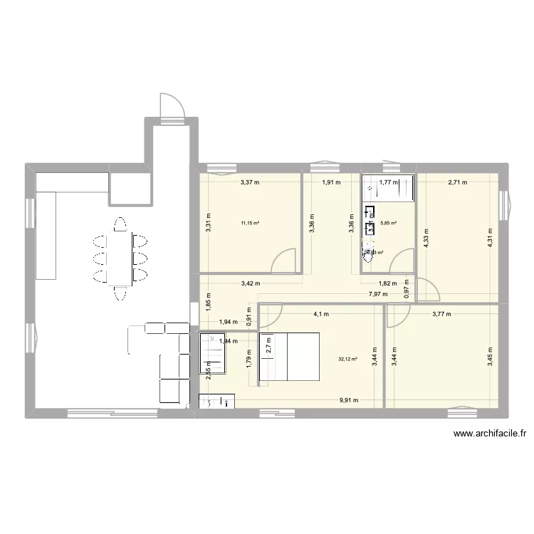 Maison. Plan de 4 et 76 m² Maison. Plan de 4 et 76 m²