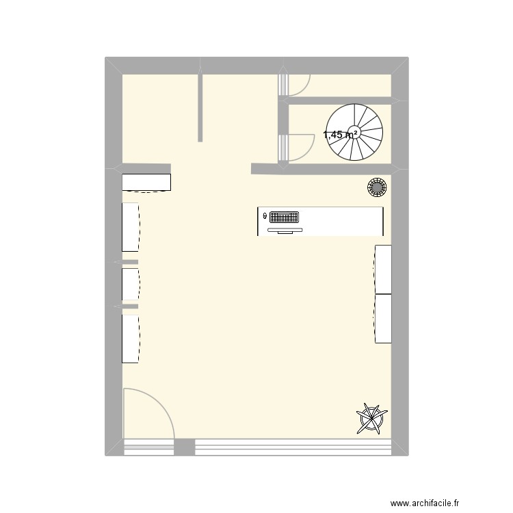 plan de masse faguo. Plan de 3 pièces et 22 m2
