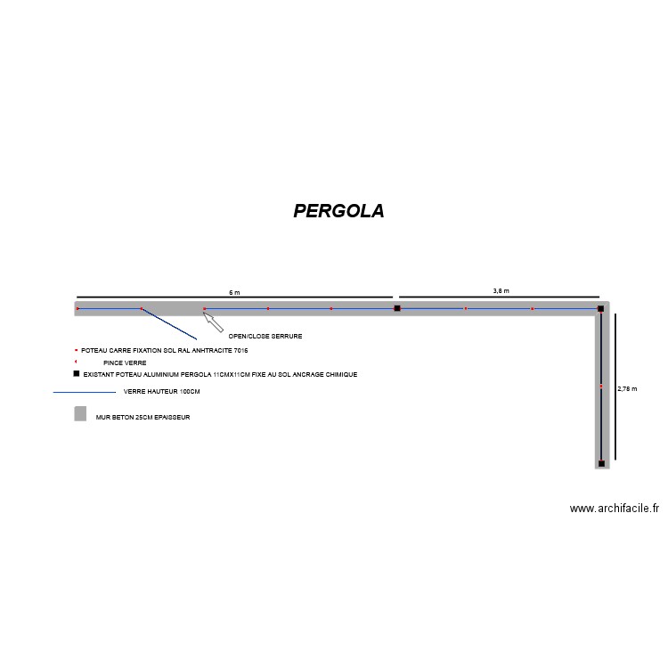 ballustrade. Plan de 0 pièce et 0 m2