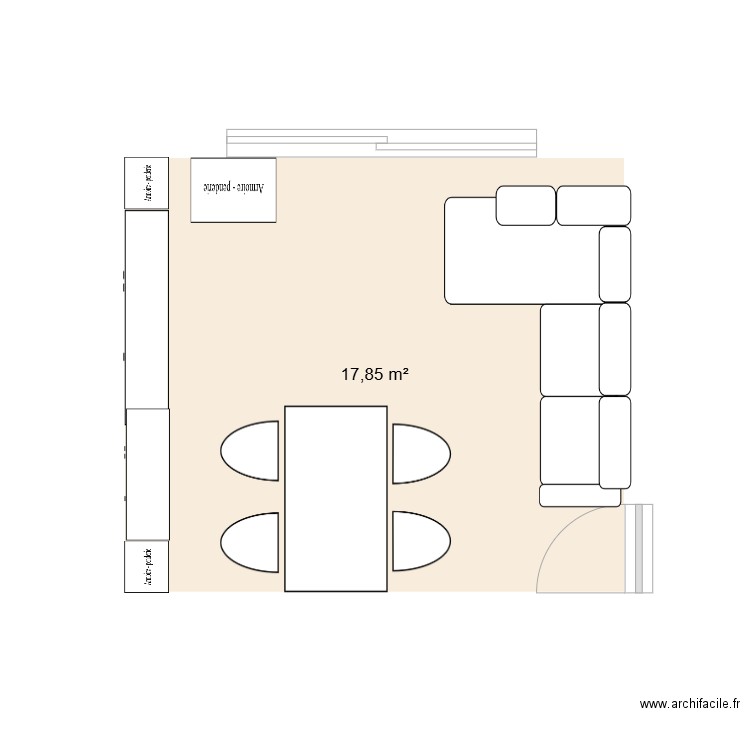 salon. Plan de 0 pièce et 0 m2