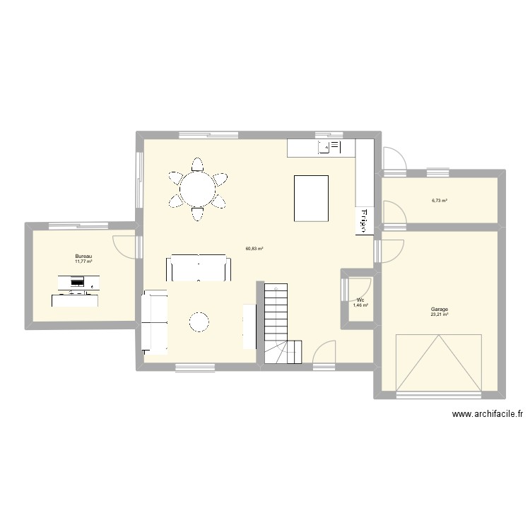 Maison 1. Plan de 5 pièces et 104 m2