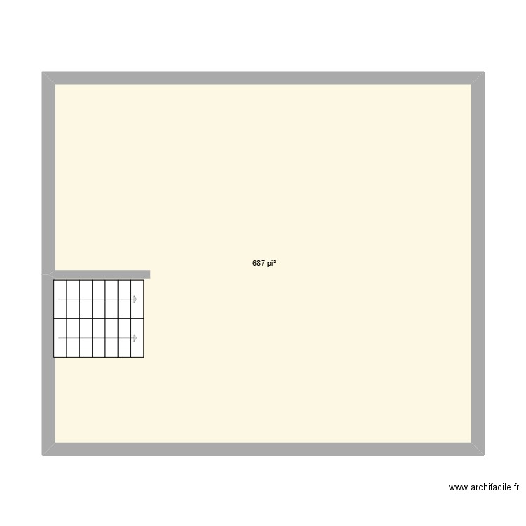 FG10. Plan de 1 pièce et 64 m2