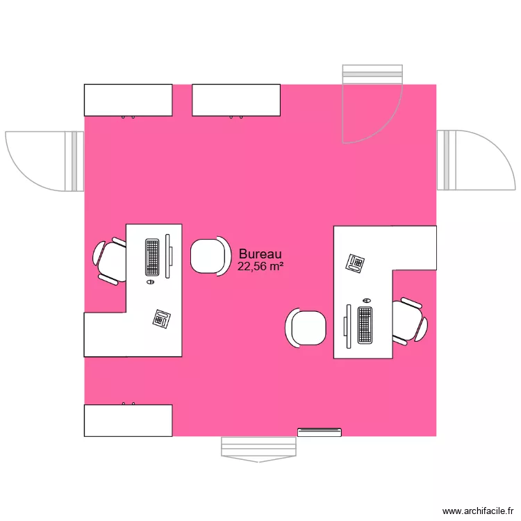 plan_rh. Plan de 1  et 23 m²