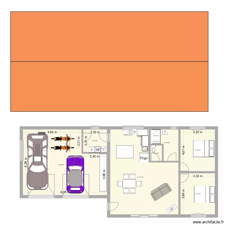 n&deg;3. Plan de 6  et 127 m²