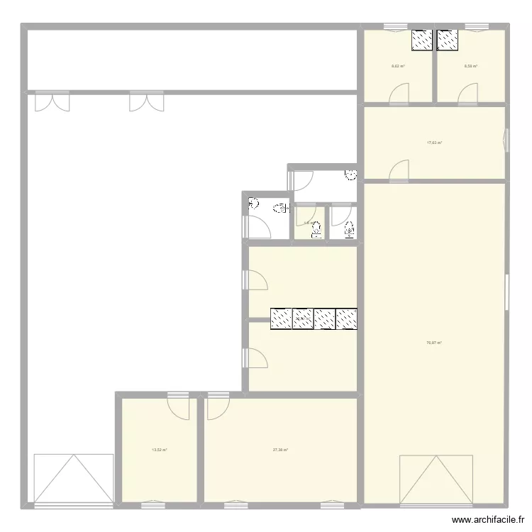 hangar la poste detoure. Plan de 