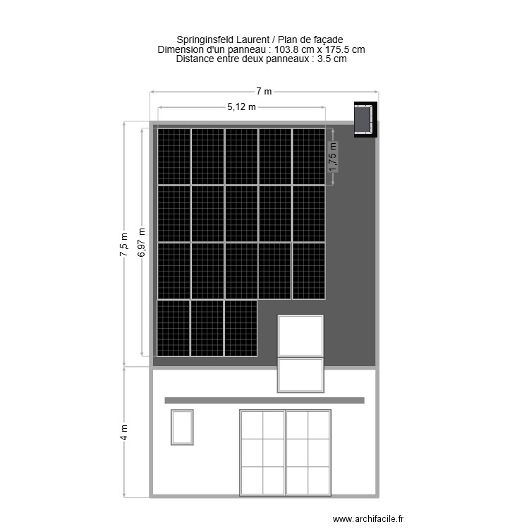 Springinsfeld Laurent. Plan de 2 pièces et 77 m2