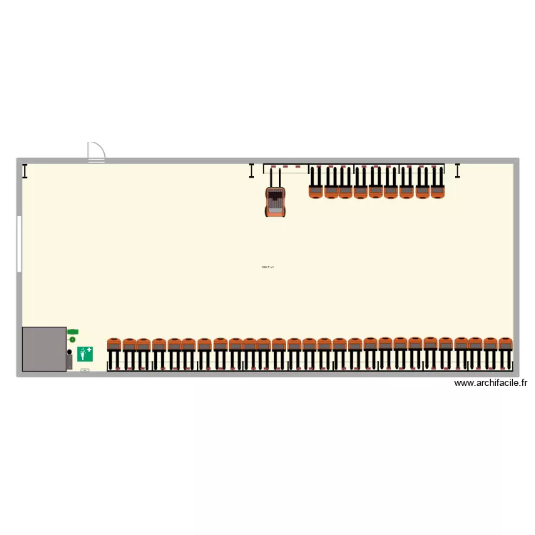 LECLERC FLERS. Plan de 1 Pièce et 287 m² LECLERC FLERS. Plan de 1 Pièce et 287 m²