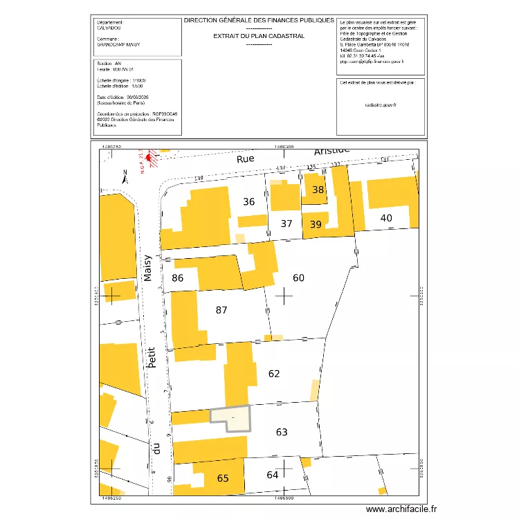 GC3. Plan de 1 et 62 m² GC3. Plan de 1 et 62 m²