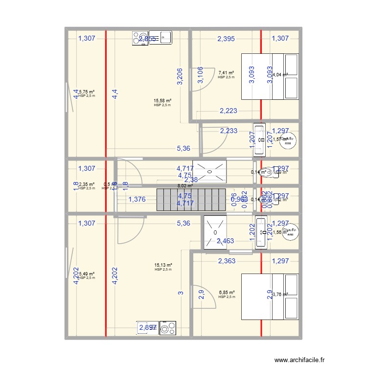 plan échelle 2.0. Plan de 0 pièce et 0 m2