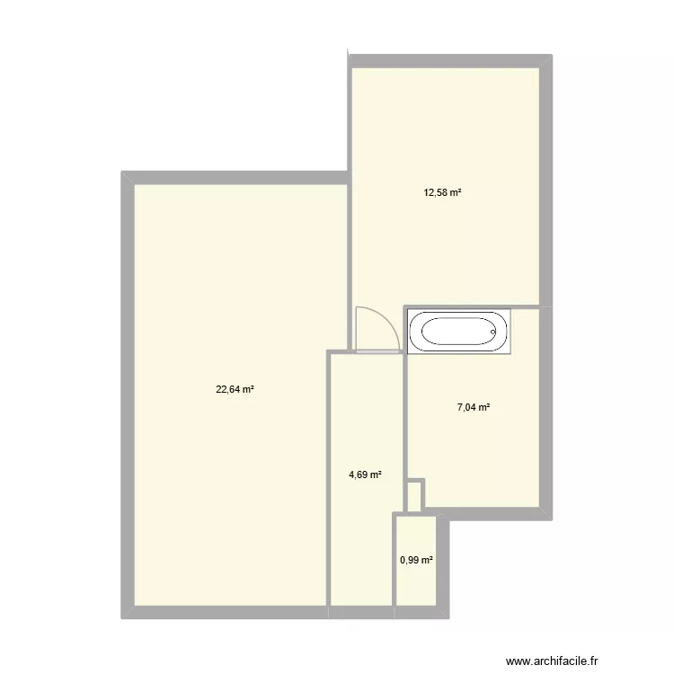 Appart Le Muy. Plan de 5  et 48 m²