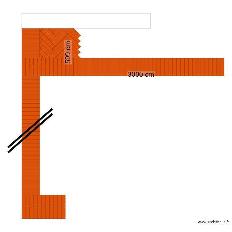 Calepinage piscine 225x50. Plan de 0 pièce et 0 m2