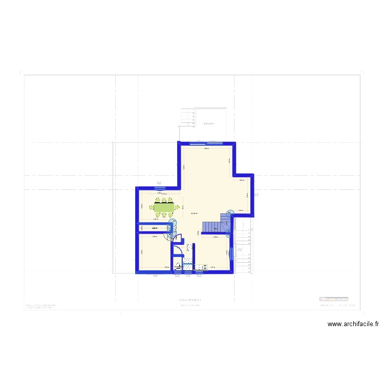 transfo etage  2. Plan de 2 pièces et 83 m2