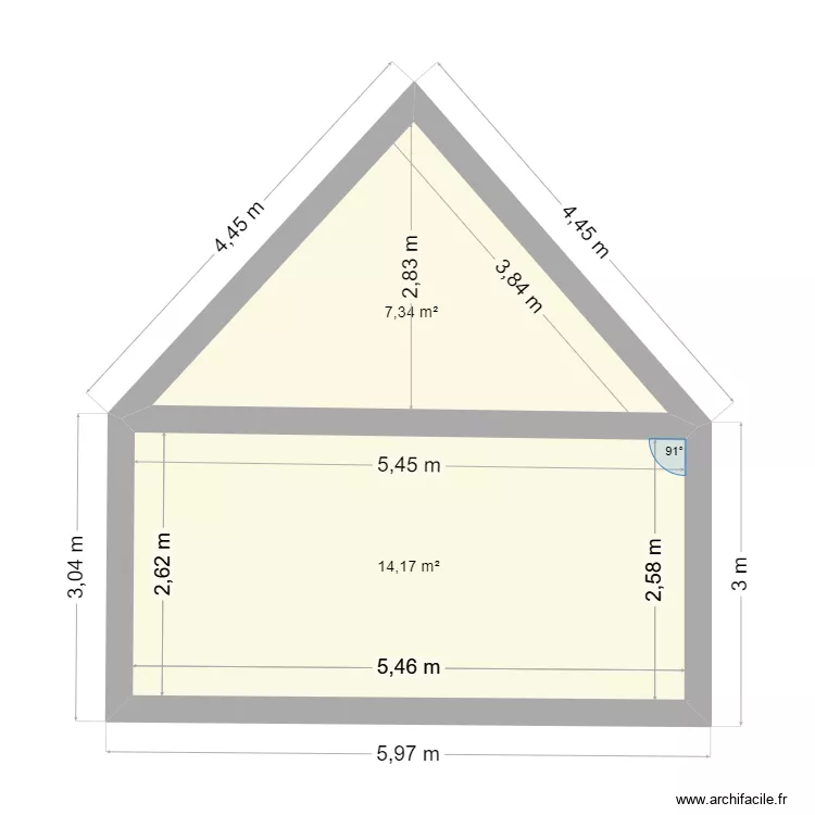 VUE FACE PETITE MAISON LOLO. Plan de 