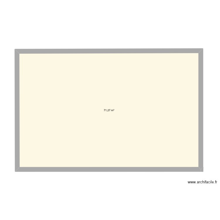Ma maison. Plan de 1 pièce et 71 m2