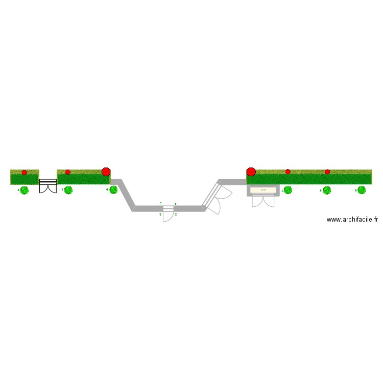 Trugenberger. Plan de 1 pièce et 2 m2