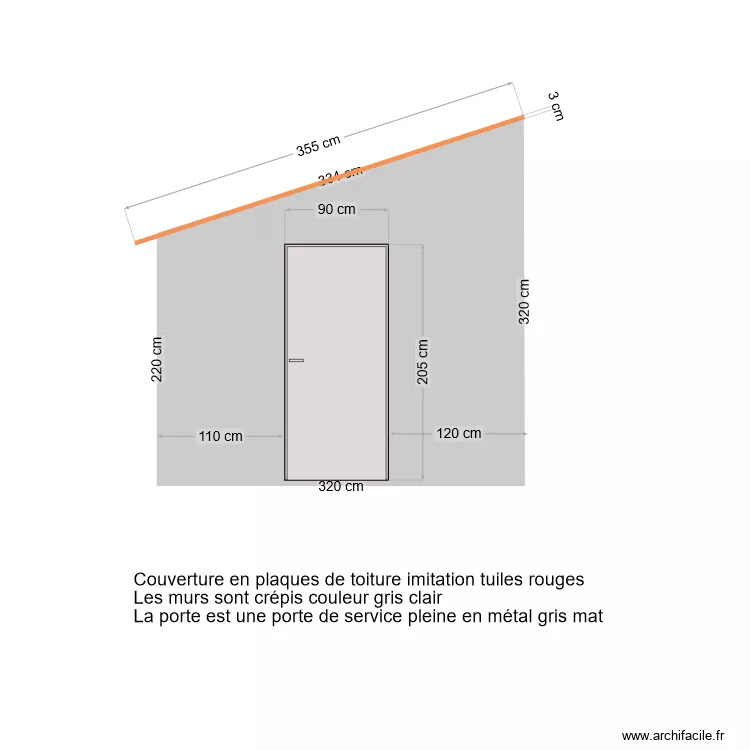 Plan de côté abri de jardin. Plan de Plan de côté abri de jardin. Plan de