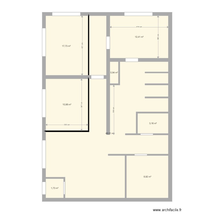 vosges. Plan de 8 pièces et 104 m2