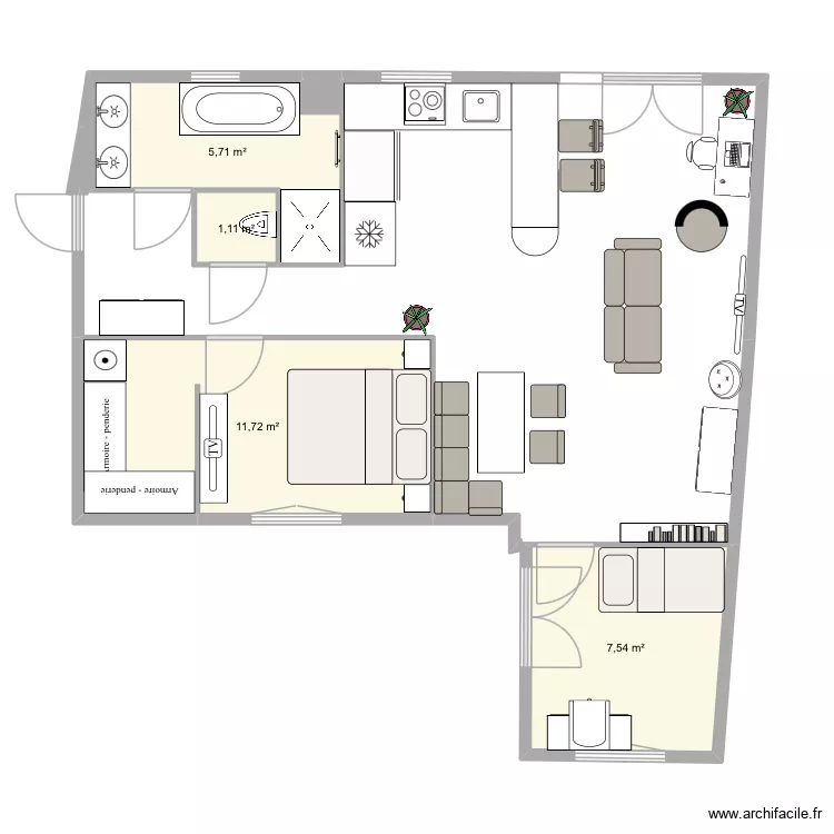 Pantin bis 2. Plan de 5 Pièces et 26 m² Pantin bis 2. Plan de 5 Pièces et 26 m²