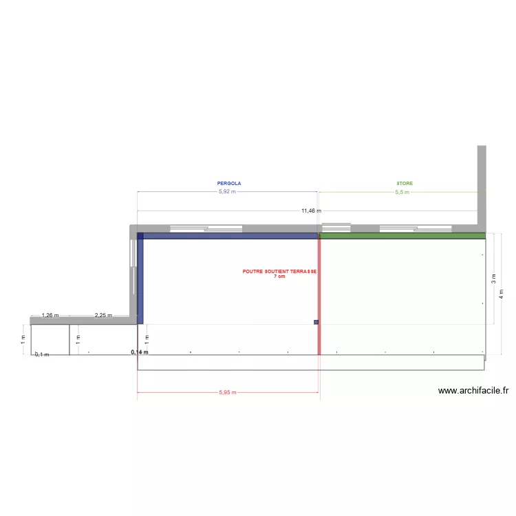 Plan pergolas bis. Plan de 