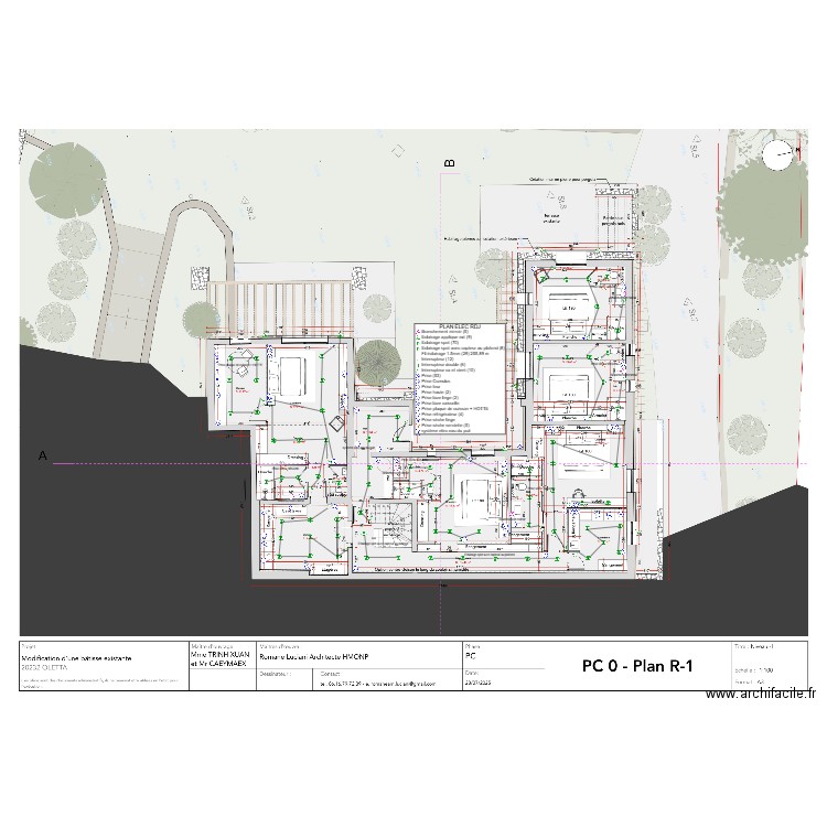 PLAN ELEC RDJ. Plan de 0 pièce et 0 m2