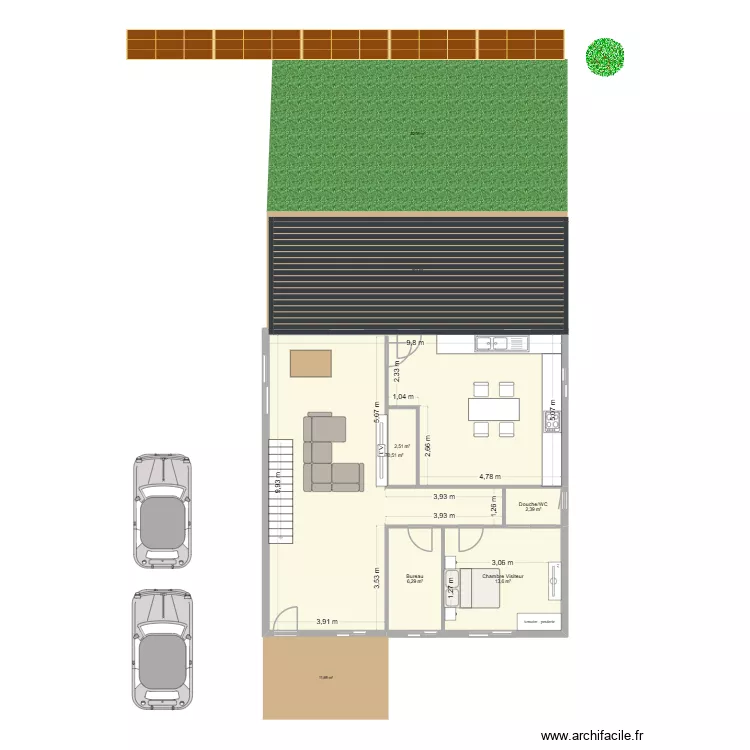 villaogoula. Plan de 5 Pièces et 95 m²