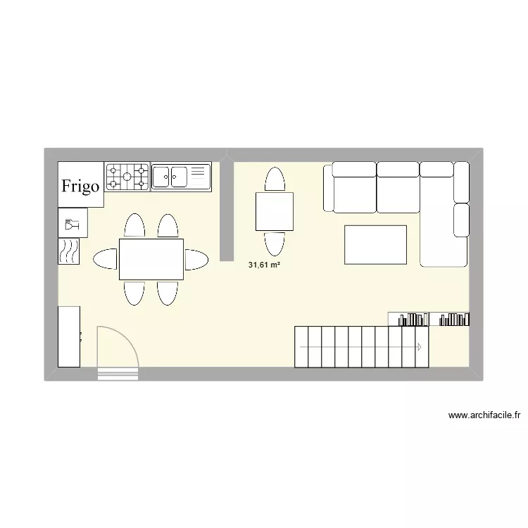 petite maison. Plan de 6  et 63 m²