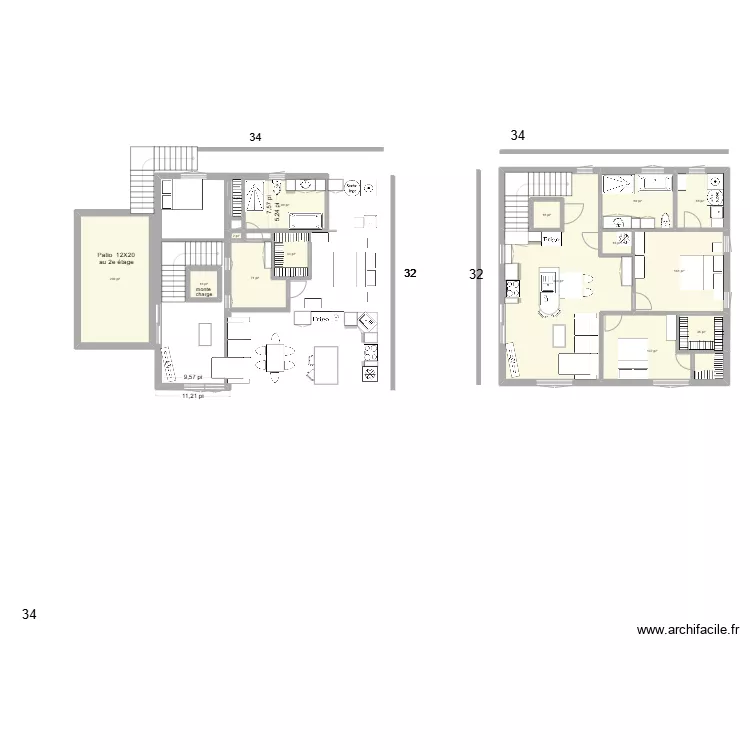 &agrave; partager. Plan de 