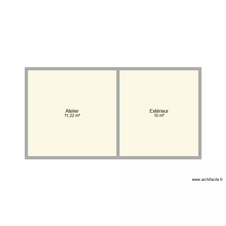 Elec de l'atelier. Plan de 2 Pièces et 21 m²
