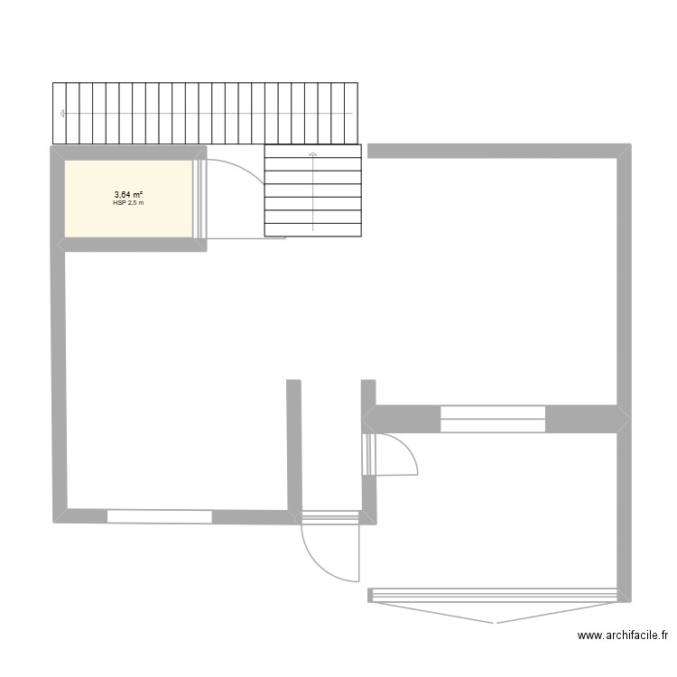 sidi. Plan de 1 pièce et 4 m2
