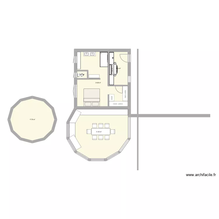 Extension V2. Plan de 5 et 84 m² Extension V2. Plan de 5 et 84 m²