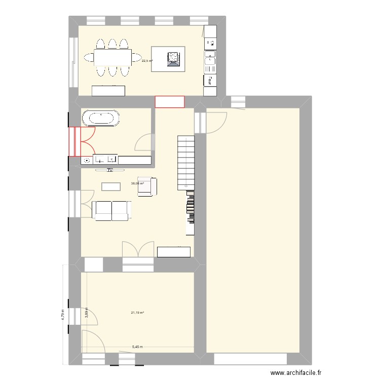 ChezMamie_RDC_New version alexis sage. Plan de 11 pièces et 245 m2