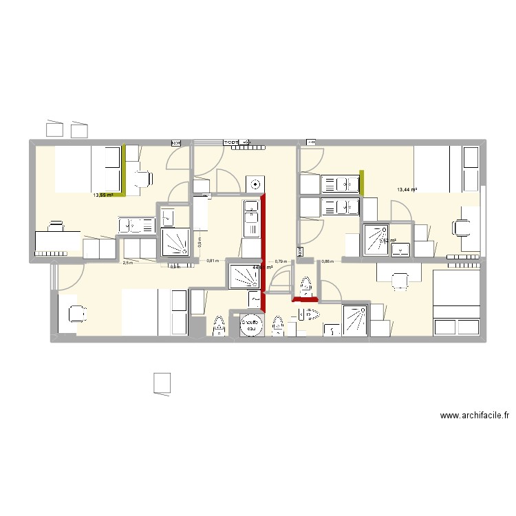 ST HERBLAIN MAYENNE VF3. Plan de 4 pièces et 73 m2
