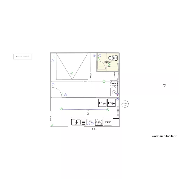 2024 09 Cuisine SDB2 CH2 WC2. Plan de 