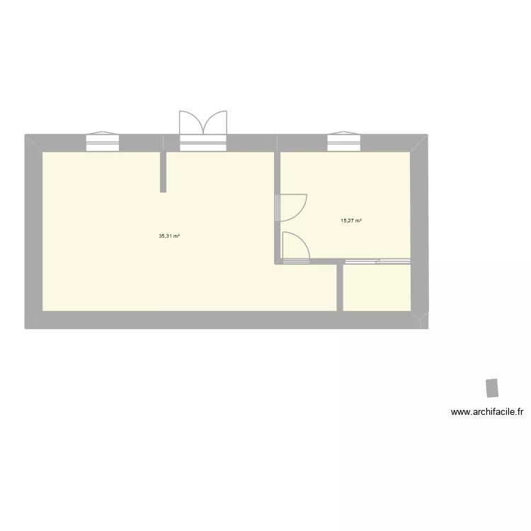 makrizi. Plan de 2 Pièces et 51 m² makrizi. Plan de 2 Pièces et 51 m²
