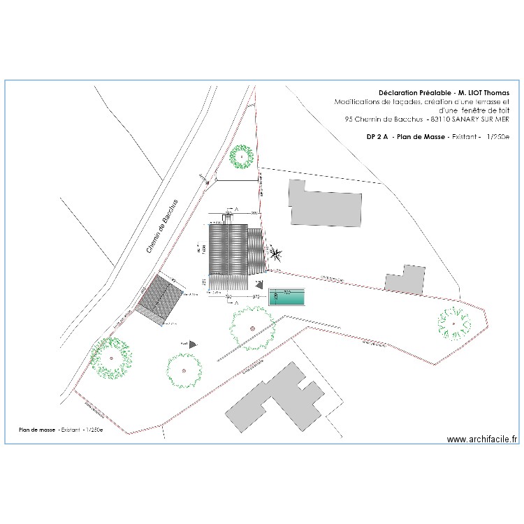 plan de masse existant tom. Plan de 0 pièce et 0 m2