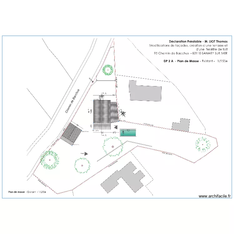 plan de masse existant tom. Plan de 