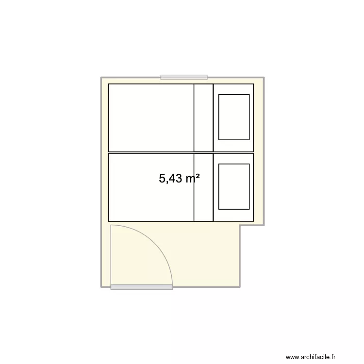 chambre. Plan de 1 et 5 m² chambre. Plan de 1 et 5 m²