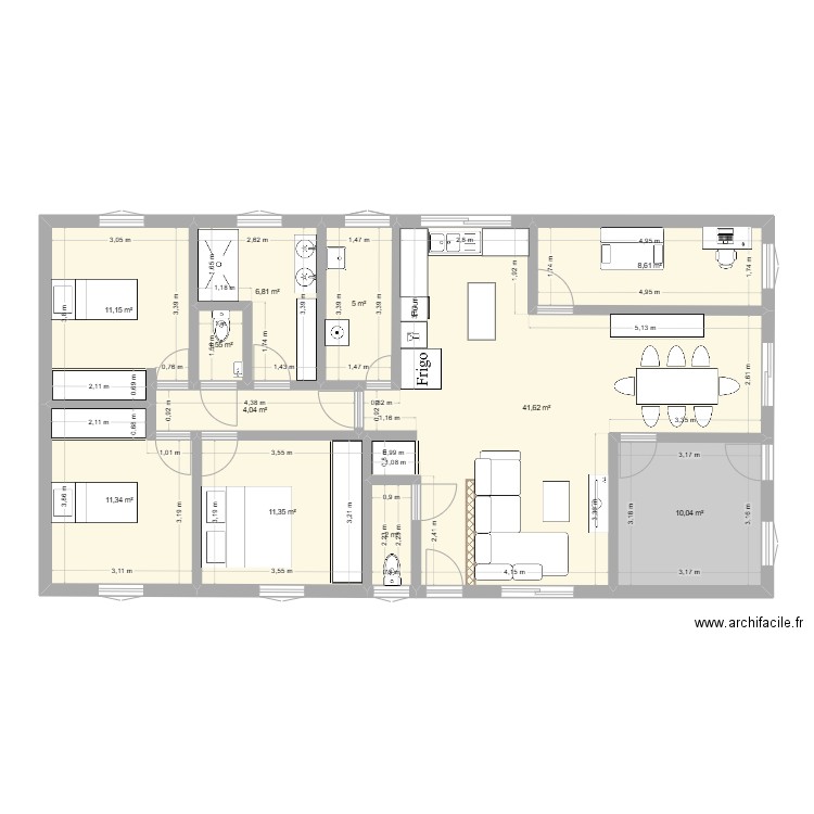 Maison 2025 version 3. Plan de 11 pièces et 114 m2