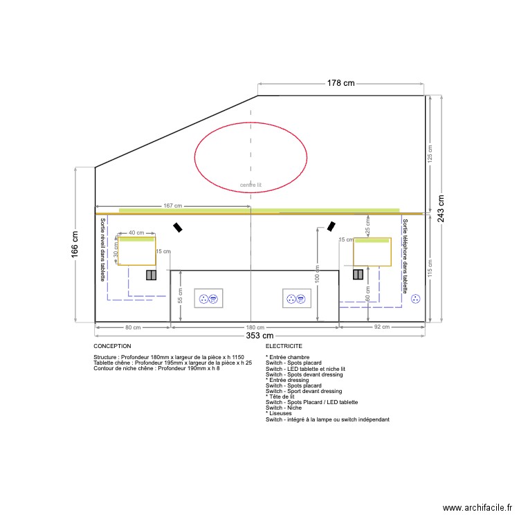 Tête de lit 4/03. Plan de 0 pièce et 0 m2