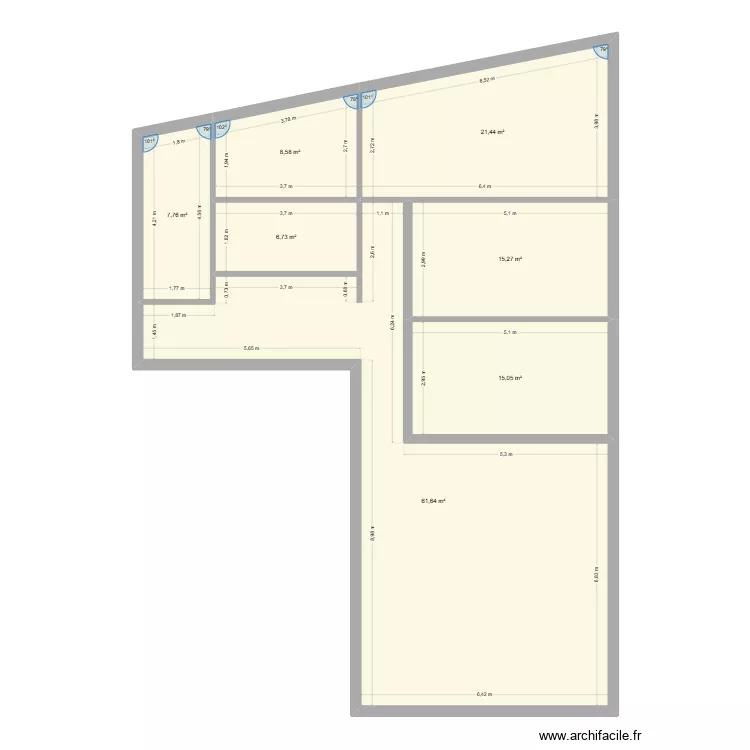 Plan Gamp. Plan de 7  et 136 m²
