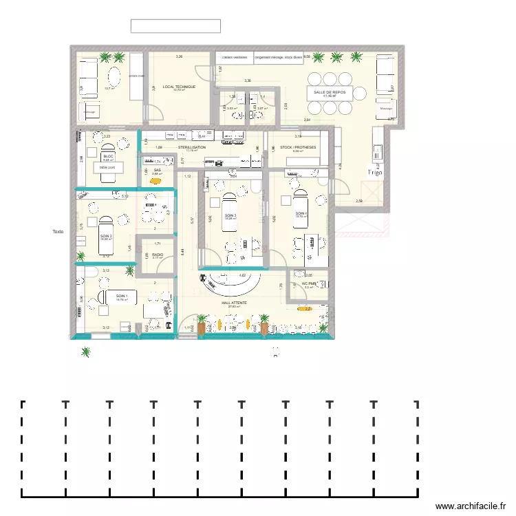 bigcab V3. Plan de 16  et 201 m²