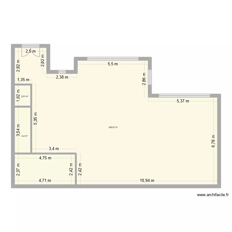 Maison en. Plan de 3  et 135 m²