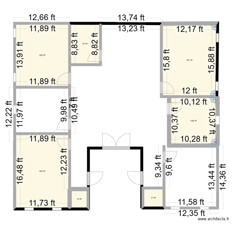 Meadow Wood Home. Plan de 7 pièces et 69 m2